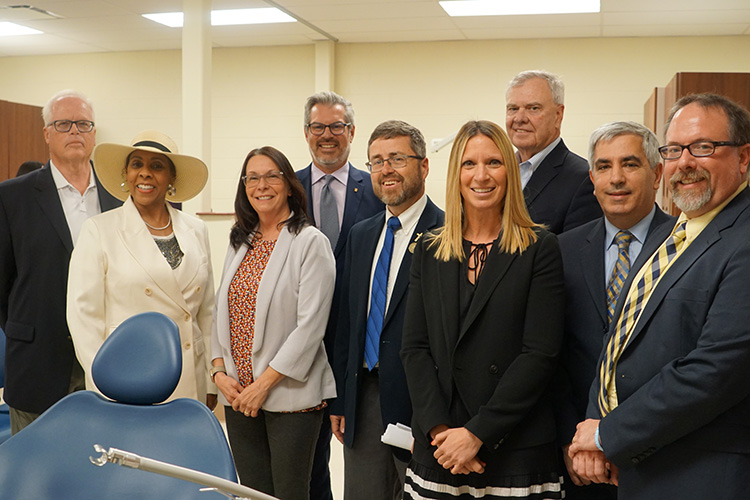 Local government officials, administrators, educators, and business leaders joined College faculty and staff for this momentous 