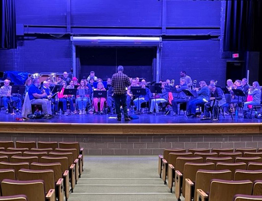 Symphony rehearsing on stage at RCSJ