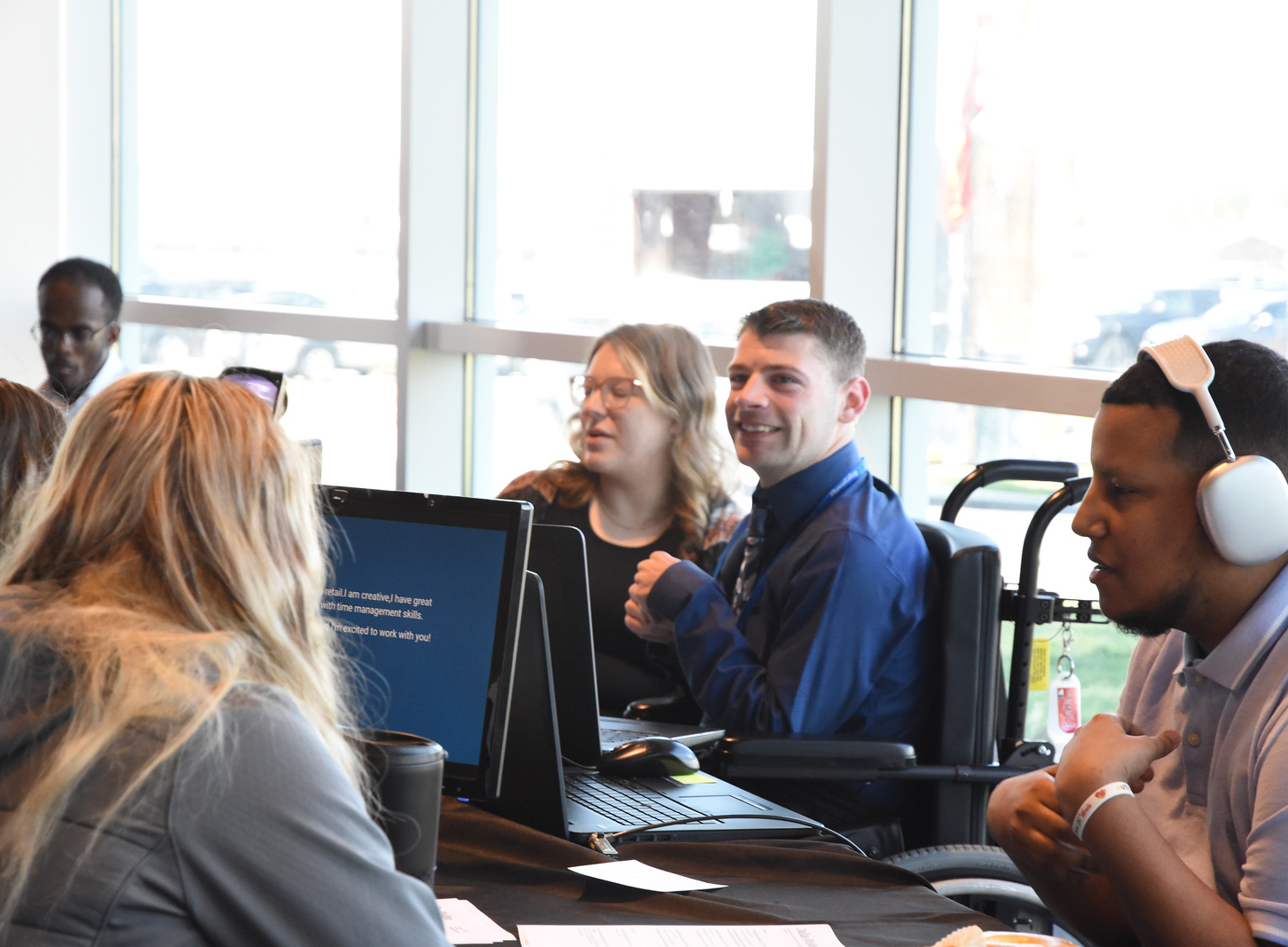 ACT Students with prospective employers at the 2024 ACT Job Fair