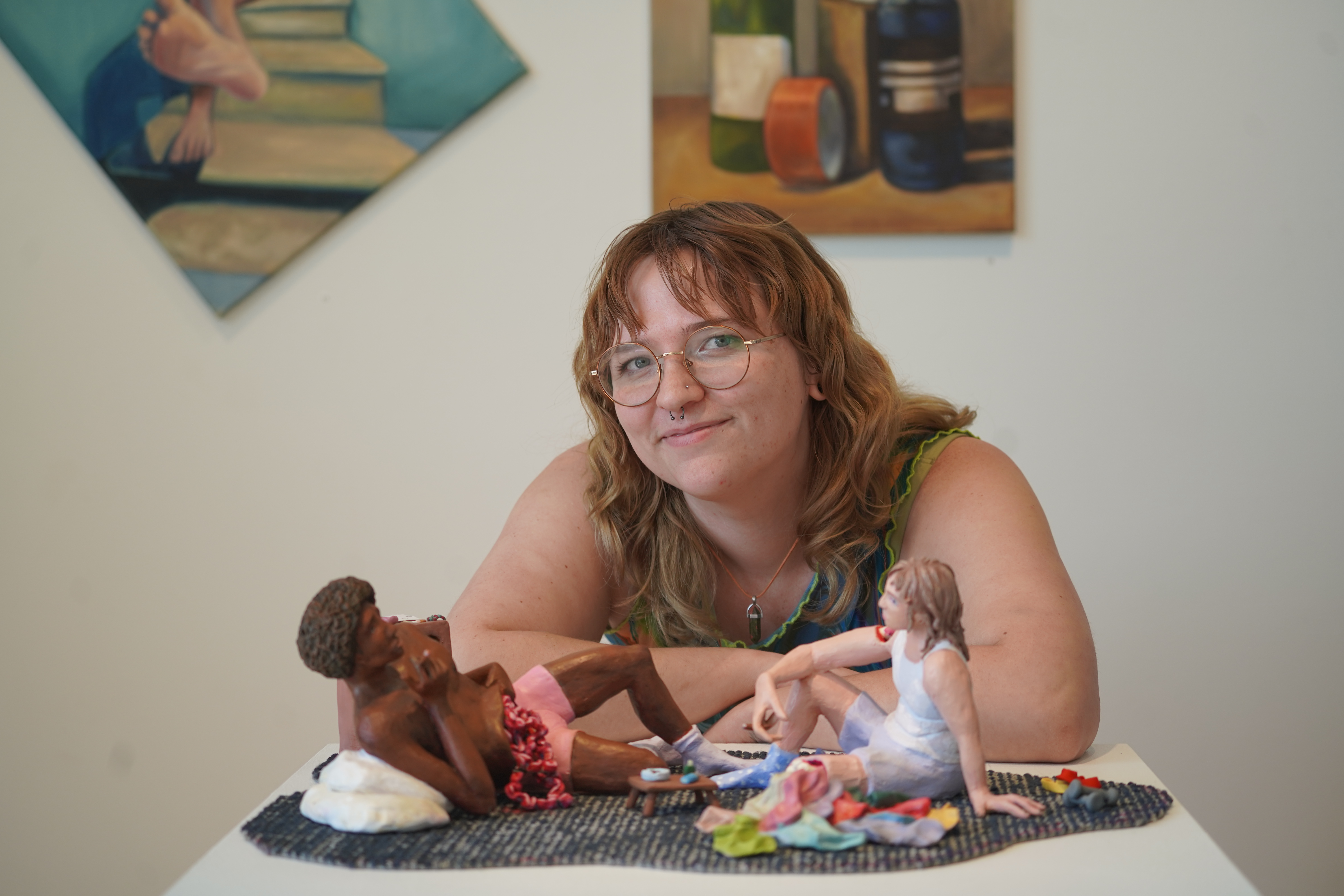 RCSJ student, El Zielinski, wins Best in Show for “Self-Medicated” at the RCSJ Student Art Show awards ceremony.  