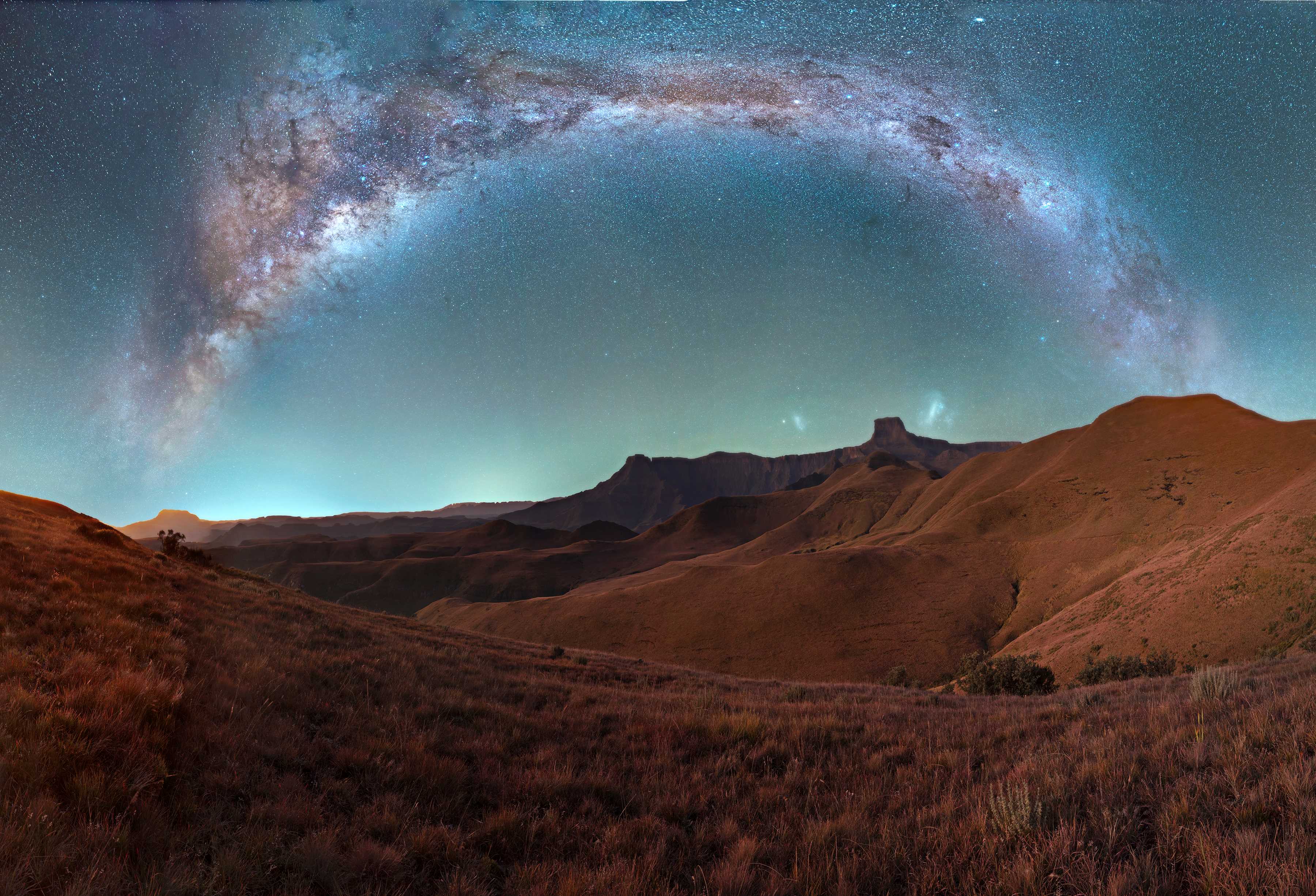 Photogragh by Patricia S.  Workley of Way Pano over the Drakensberg Mountains South Africa 