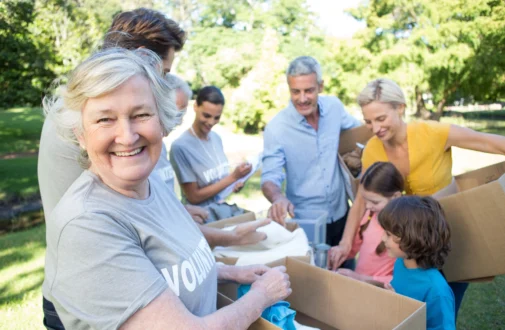 Senior citizen volunteering