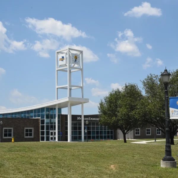 RCSJ's white clock tower