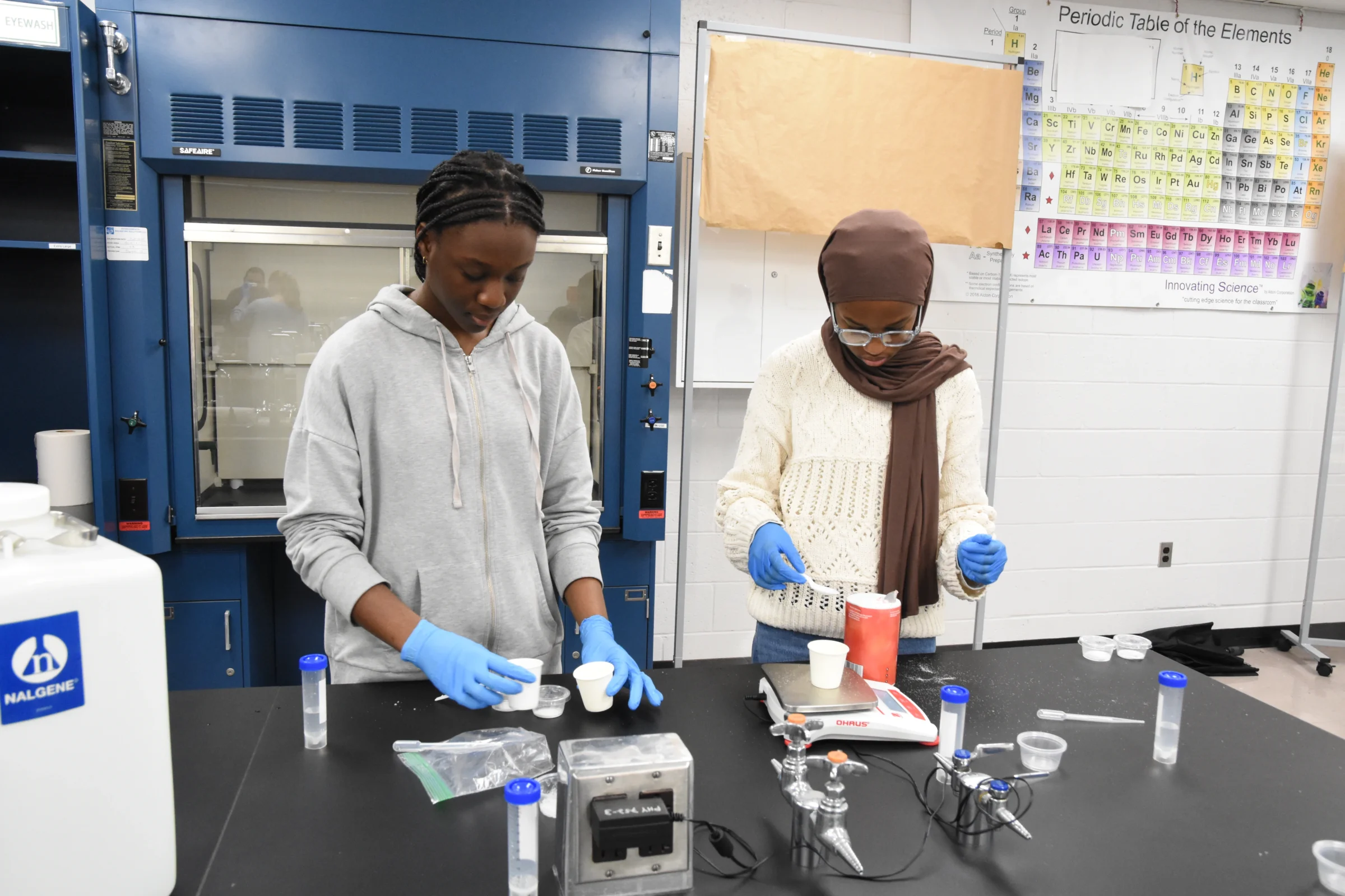 RCSJ students in a lab setting