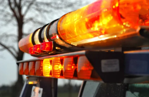 up close of emergency lights
