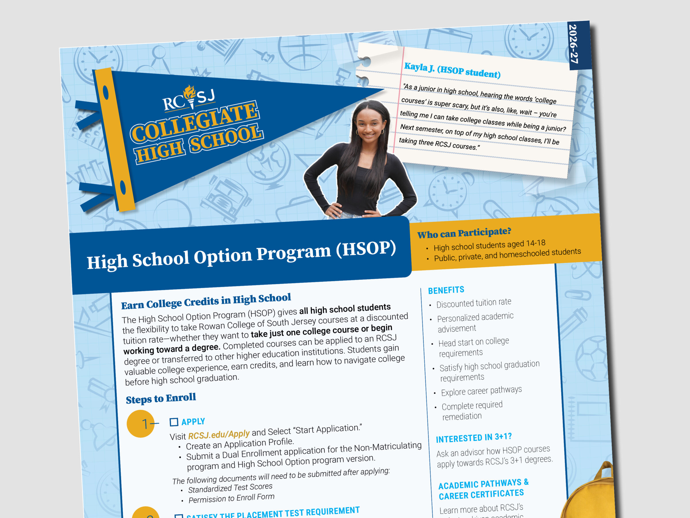 Flyer - High School Option Program